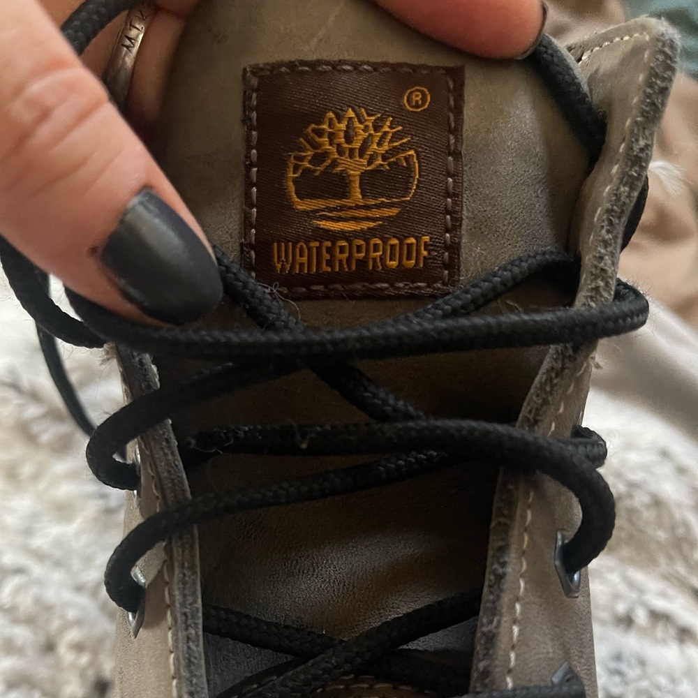 Big Boys waterproof Gray Timberlands size 4